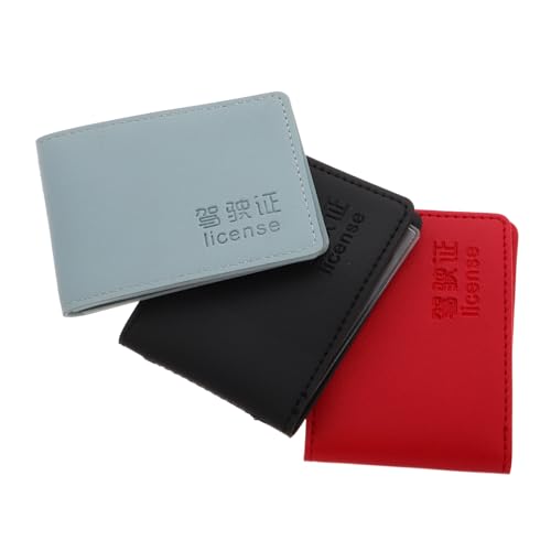 HOUDERCO 3stücke Kfz-zulassungs Und Versicherungshalter Aus Kunstleder Dokumenten-Organizer Mit Platz Für Fahrzeugschein Und Zulassung Witterungsbeständige Fahrzeugschein-dokumentenhülle von HOUDERCO