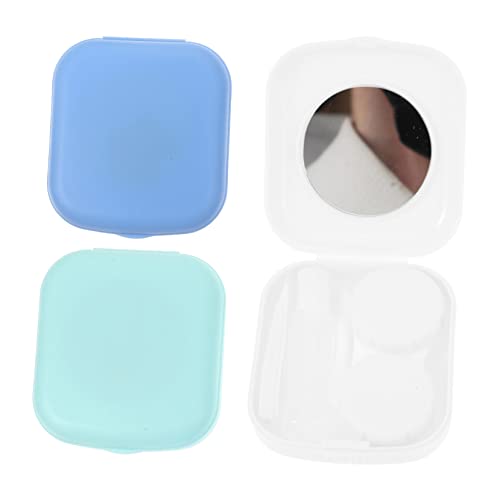 HOUDERCO 3sätze Reise-kontaktlinsenbehälter Linsenbox in Reisegröße Kontaktlinsen-aufbewahrungsbox Linsenbehälter Für Damen Dekorative Kontaktlinsenbox Tragbarer Kontaktlinsenhalter Make-up von HOUDERCO