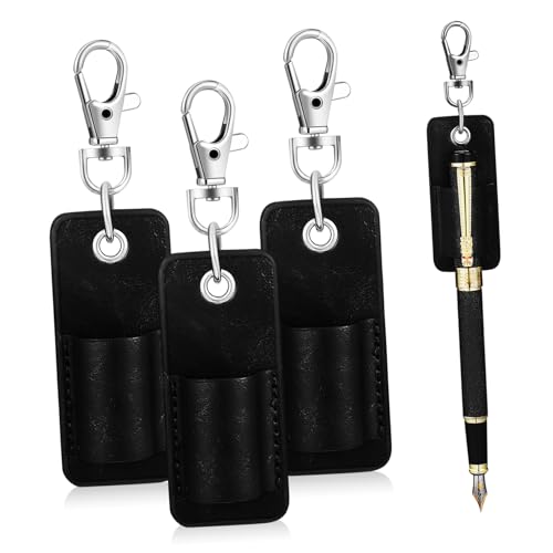 HOUDERCO 4 Stück Lanyard Stifthalter PU Leder Vielseitige Stiftetuis für Kugelschreiber Bleistifte Marker für Büro Schule und Veranstaltungen HOUDERCO 4 Stück Lanyard Stifthalter PU Leder Vielseitige Stiftetuis für Kugelschreiber Bleistifte Marker für Büro Schule und Veranstaltungen von HOUDERCO