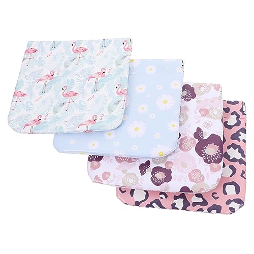 HOUDERCO 4stücke Damen Stilvolle Kosmetiktasche Mini Make-up Lagerung Tasche Ohne Reißverschluss Selbst Schließende Tasche von HOUDERCO