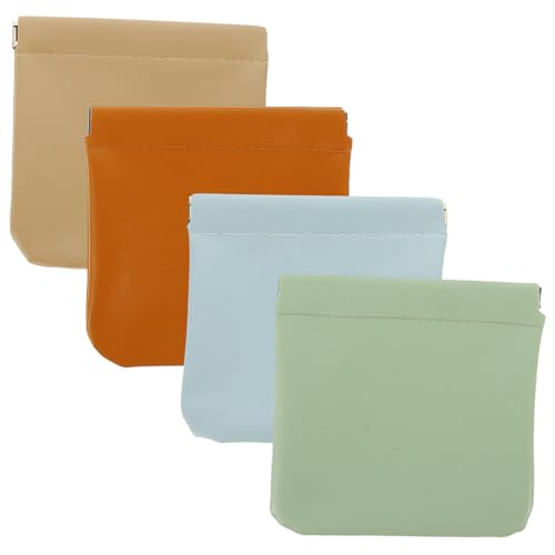 HOUDERCO 4stücke Mini Schminktasche Ohne Reißverschluss Mit Magnetknopf Für Damen Make-up Beutel Tragbare Kosmetiktasche Für Lippenstifthalter Schlüssel Münzen von HOUDERCO