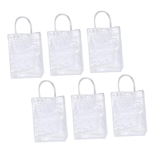 HOUDERCO 6Stücke Klare Geschenktaschen aus Wasserdichtem PVC Wiederverwendbare Mehrzweck Präsentbeutel für Geschenkverpackungen und Aufbewahrung HOUDERCO 6Stücke Klare Geschenktaschen aus Wasserdichtem PVC Wiederverwendbare Mehrzweck Präsentbeutel für Geschenkverpackungen und Aufbewahrung von HOUDERCO