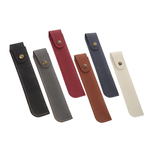 HOUDERCO 6stücke Stifthülle Aus Pu-Leder Zum Schutz Von Füllfederhaltern Bleistiften Und Kugelschreibern Einfach Zu Öffnen Schließen Praktisch Für Schule Und Büro HOUDERCO 6stücke Stifthülle Aus Pu-Leder Zum Schutz Von Füllfederhaltern Bleistiften Und Kugelschreibern Einfach Zu Öffnen Schließen Praktisch Für Schule Und Büro von HOUDERCO