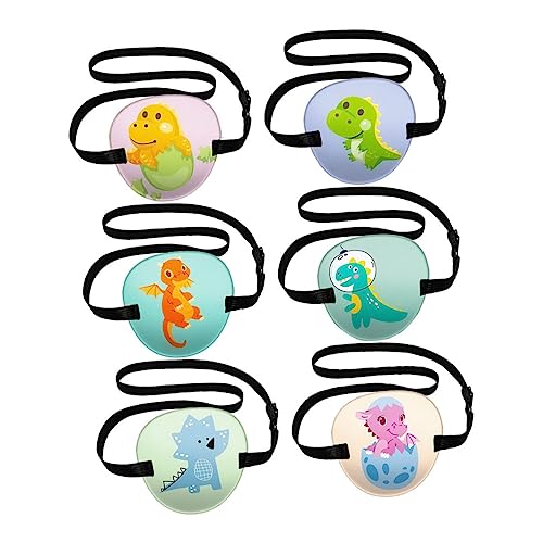 HOUDERCO 6stücke Amblyopie Augenklappen Für Junge Mädchen Einzelne Augenklappen Für Strabismus Elastische Augenmaske Atmungsaktiv Verstellbares Gummiband Geeignet Für Schwache Augen von HOUDERCO