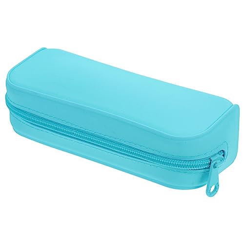 HOUDERCO Bleistiftbeutel aus Buntem Silikon Leichter Geräumiger Organizer für Stifte und Kosmetik für Schule Reisen und Waschbar und Langlebig Himmelblau HOUDERCO Bleistiftbeutel aus Buntem Silikon Leichter Geräumiger Organizer für Stifte und Kosmetik für Schule Reisen und Waschbar und Langlebig Himmelblau von HOUDERCO