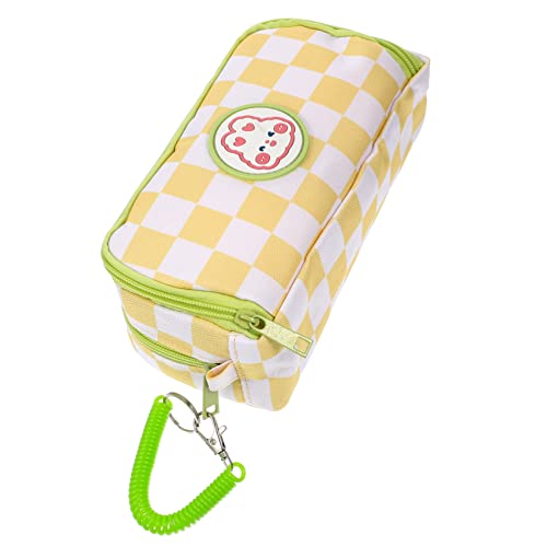 HOUDERCO Multi-use Stiftetasche Im Schachbrettmuster Große Kapazität Für Schule Büro Und Reisen Praktischer Und Leichter Bleistiftbehälter Für Erwachsene Für Schulbedarf Und von HOUDERCO