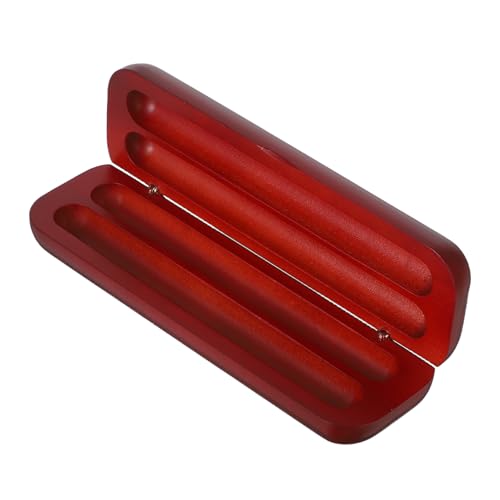 HOUDERCO Holz Stifte Organizer mit Zwei Schlitzen Rotes Füllfederhalter Etui für Büro Zuhause und Reisen Robustes Design als von HOUDERCO
