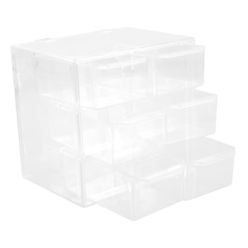 HOUDERCO Kosmetik Organizer für Kontaktlinsen Transparente Aufbewahrungsbox mit Schubladendesign Kompakt und Tragbar für Zuhause und Reisen Fächer für Ordnung von HOUDERCO