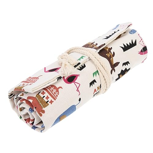 HOUDERCO Rolle Up Federmäppchen aus Canvas Tragbare Bleistift Aufbewahrungstasche Buntstiftrolle für Künstler Stiftehalter Schlamperrolle HOUDERCO Rolle Up Federmäppchen aus Canvas Tragbare Bleistift Aufbewahrungstasche Buntstiftrolle für Künstler Stiftehalter Schlamperrolle von HOUDERCO