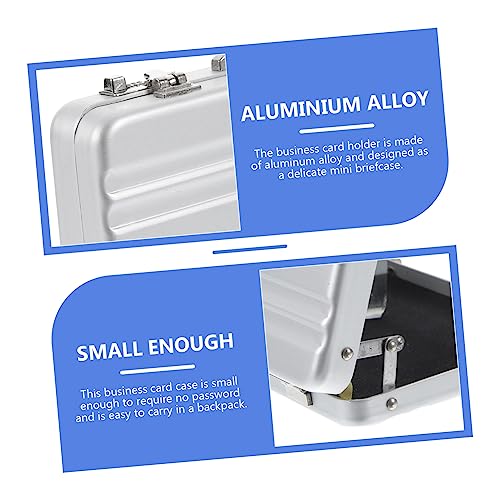 HOUDERCO Robuste Visitenkartenetui aus Legierung Tragbar Große Kapazität für Kreditkarten und Ausweise Kartenbox für Männer von HOUDERCO