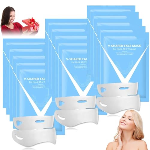 Bloskin Doppelkinn-Maske wiederverwendbar, 2024 neue Bloskin Doppelkinn-Maske, Doppelkinn-Maske, Bloskin Lifting-Gesichtsmaske, V-Linien-Lifting-Maske Doppelkinn-Reduzierer (15PCS) von HOUKUNKA