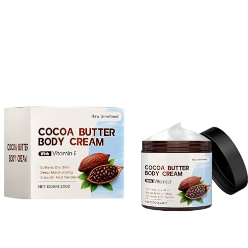 Kakaobutterkörpercreme, lang anhaltende natürliche Bio-Feuchtigkeitsfeuchtigkeits-Kakaobutter Reparatur von Balsam, Mehrnutzungsbalsam für Männer, Frauen und sogar Babys (1PC) von HOUKUNKA