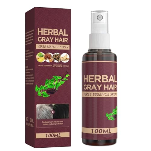 Kräutergraues Haarspray, graues Haar umgekehrt Kräuter-Essenz-Spray, Haarverdunkelungskonditionierer, natürliche Haarfarbrestauration, natürliche Kräuter-Essenz-Conditioner, Herbals SP-Ray (1pcs) von HOUKUNKA