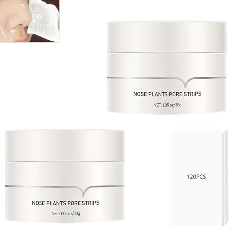 Neliora Mitesser-Entfernungsstreifen, Mitesser-Entferner-Peeling-Maske, Nasenpflanzen-Porenreiniger, reinigende Gesichtsmaske, Mitesser-Aufkleber für Männer und Frauen (2pcs) von HOUKUNKA