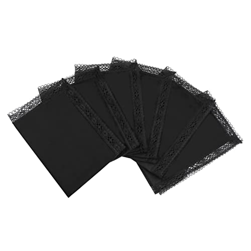 HOULIFE Black Handkerchiefs – Beerdigungstuch, Spitze, für Damen, bestickt, 100 % 60er Baumwolle, 6/12 Stück, 25 x 25 cm, Schwarz, Schwarz , 80 HOULIFE Black Handkerchiefs – Beerdigungstuch, Spitze, für Damen, bestickt, 100 % 60er Baumwolle, 6/12 Stück, 25 x 25 cm, Schwarz, Schwarz , 80 von HOULIFE
