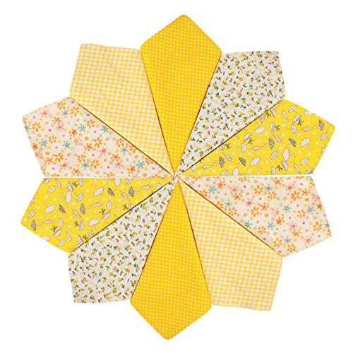 HOULIFE Damen Blumen Taschentücher aus Reiner Baumwolle Gelb Stofftaschentücher für Alltagsgebrauch 5/10 Stücke 36x36cm Muttertagsgeschenk von HOULIFE