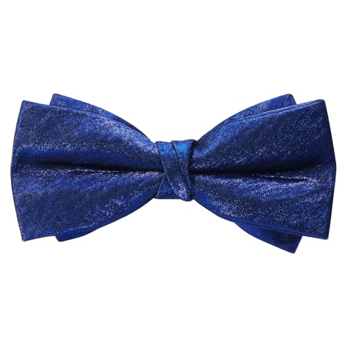 HOULIFE Fliege für Herren verstellbar vorgebundene Fliege Satin-Polyester-Fliege einfarbig Schmetterlingsfliege für Party Hochzeit Bankett, Königsblau von HOULIFE