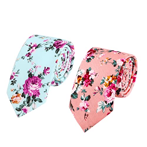 HOULIFE Herren Blumen Krawatten - Dünne Herrenkrawatte, Skinny Herren Krawatte Schmale Krawatte 6cm, Baumwoll Krawatten für den Täglichen Gebrauch In der Hochzeit, Party, 1/2 Stücke HOULIFE Herren Blumen Krawatten - Dünne Herrenkrawatte, Skinny Herren Krawatte Schmale Krawatte 6cm, Baumwoll Krawatten für den Täglichen Gebrauch In der Hochzeit, Party, 1/2 Stücke von HOULIFE