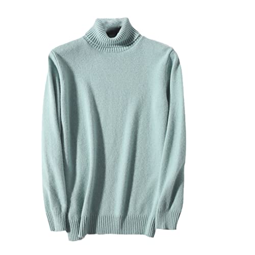 HOURVNEI Super warmer Kaschmir Rollkragenpullover Herren Kleidung Herbst Winter Strickpullover Pulli, türkis, Medium von HOURVNEI
