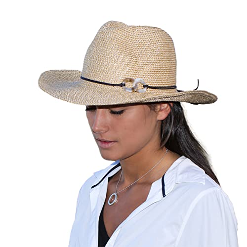 House of Ord Cape Town Gillaroo Cowboy Hut Damen Sonnenhut mit UV Schutz - 2 Farben in Größe M - Größe: M-L: 58 cm Farbe: Natur von House of Ord Cape Town