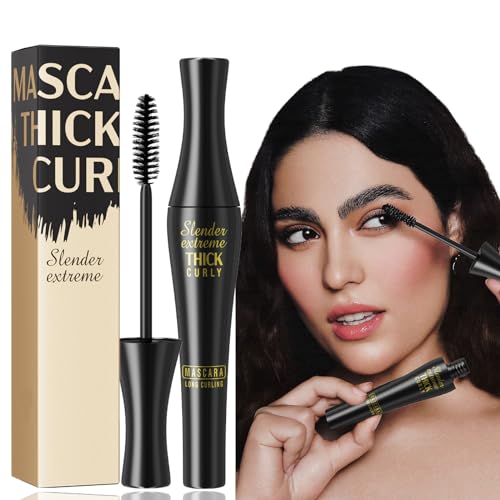 HOUSN 4D Silk Fiber Wimpern Wimperntusche,Mascara Waterproof, Langanhaltende Mascara Black, für Natürliche Verlängerung und Verdickungseffekt, volumengebend,matt, vegan 8g/0.28oz von HOUSN