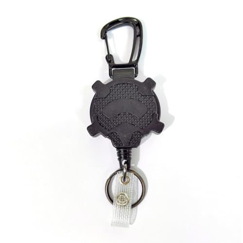 HOUSON Schlüsselanhänger Ausziehbar Schlüsselband Einziehbarer, Karabiner-Ausweishalter Einziehbarer Ausweishalter 60cm StahldrahtSeil Schlüssel von HOUSON