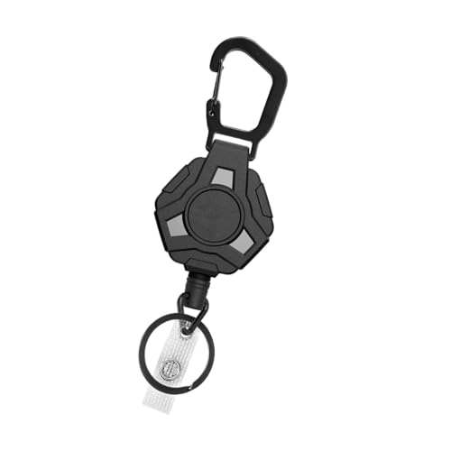 HOUSON einziehbarer Schlüsselanhänger, Karabiner-Ausweishalter Einziehbarer Ausweishalter 60cm StahldrahtSeil Schlüssel, Kartenhalter und Gürtelclip HOUSON einziehbarer Schlüsselanhänger, Karabiner-Ausweishalter Einziehbarer Ausweishalter 60cm StahldrahtSeil Schlüssel, Kartenhalter und Gürtelclip von HOUSON