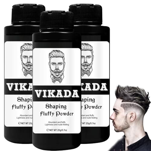 Vikada Shaping Fluffy Powder, Haarstyling-Texturpuder Für Männer Und Frauen, Haartexturierungspuder, Volumenpuder Für Haare, Lang Anhaltender Halt (3 Stk.) von HOUXIANDOU
