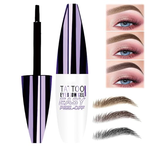 Wasserfestes Augenbrauengel, Natürlicher Augenbrauenfarbstoff für ausfallende Augenbrauen, Tattoo-Augenbrauengel für Frauen, Abwischfester Augenbrauenfarbstoff für Frauen (#02) von HOUXIANDOU