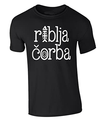 Yu Skirt T-Shirt CORBA riblja Bijelo DUGME Azra Rail J. SMAK YUGO Jugoslavija Black L von HOUYI