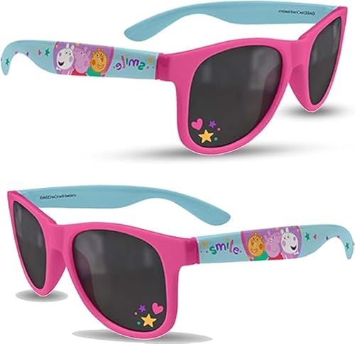 13 cm polarisierte Sonnenbrille aus Kunststoff, Mädchen-Sonnenbrille, UV-Sonnenschutz, leicht, niedliche Brille, Geschenk für Kinder ab 3 Jahren, Peppa Pig (Pink) von HOVUK