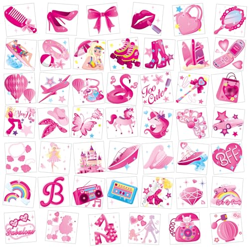 HOWAF 96 Kinder Tattoo Mädchen, Prinzessin Kindertattoos Mädchen Einhorn Tattoo Aufkleber Kinder Kindertattoos Tattoo Kinder Mädchen, Mitgebsel Kindergeburtstag Gastgeschenke Theme Party Supplies von HOWAF