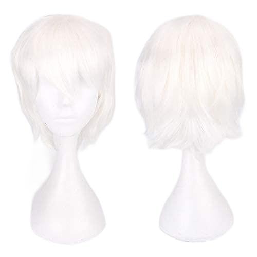 Cosplay Wig Cosplay Fashion Wig Perücke kurz Brewavy Männer Weiß Blau Lila Rosa Rot Orange Grau Silber Anime Kunsthaar Mode Perücke Andere Stil 6 (Farbe: Stil 10,Ta von HOWGARI