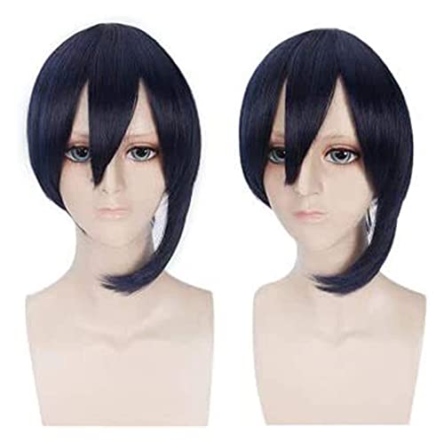 Cosplay Wigs Anime Perücke TOUCH RANBU Mikazuki Munechika Schwarz Kurze Haar Perücke Cosplay Comic- Con Halloween Party Karneval Männer und Frauen Anime Fans Geschenk Für Party von HOWGARI