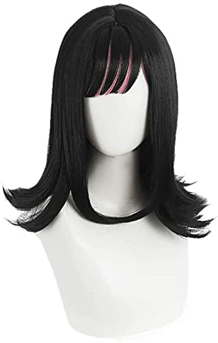 HOWGARI Anime Coser Wig Anime Akudama Drive Cosplay Perücken Cosplay Lange Synthetic Haar + Perücke Cap (Black) Halloween Karneval Party (Color : Black) von HOWGARI