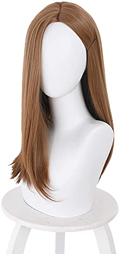 HOWGARI Anime Coser Wig Game Cosplay Perücke Bela Brown Gelb Mittel Länge Kurry Haar für Halloween Cosplay Damen Lange Perücken + Perücke Cap 45 cm (Farbe: Braun) von HOWGARI