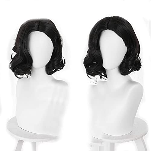 HOWGARI Anime Coser Wig Game Cosplay Perücke Bela Brown Gelb Mittlere Länge Laufhaare für Halloween Cosplay Damen Lange Perücken + Perücke 45 cm (Farbe: Schwarz) von HOWGARI