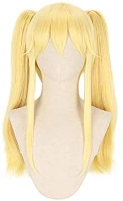 HOWGARI Anime Coser Wig Langer Pferdeschwanz Perücke Anime Kakegurui Saotome Meari Cosplay Perücken Halloween Frauen/Mädchen Licht Gold + Perücke Kappe von HOWGARI