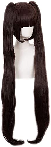 HOWGARI Anime Coser Wig Nekopara Cosplay Perücke, Damen, Rosa, lange Bangs, Straight, Perücke für Halloween (Farbe: Schokolade) von HOWGARI