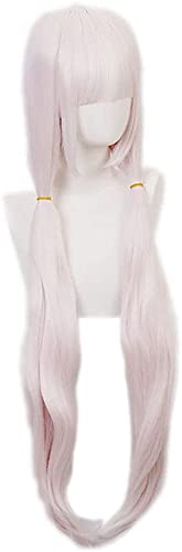 HOWGARI Anime Coser Wig Nekopara Cosplay Perücke, Damen, Rosa, lange Bangs, Straight, Perücke für Halloween (Farbe: Vanilla) von HOWGARI
