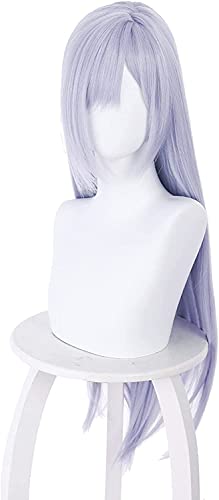 HOWGARI Anime Coser Wig Spiel Arnights Gladiia Cosplay Perücke Lang Gerade Blau Hellblau Perücke Grau Kunsthaare Halloween Party Weihnachten (Motiv: Gladiia) von HOWGARI