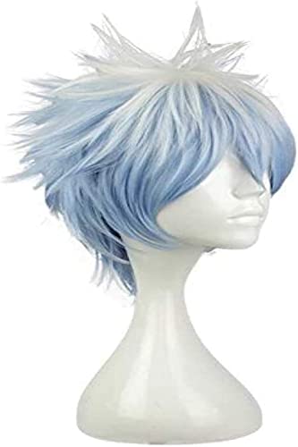 HOWGARI Wig Anime Cosplay Anime Gintama Sakata Gintoki Perücke Cosplay Kostüm Silber Seele Männer & Frauen Kurze Kunsthaar Halloween Party Rollenspiel Perücken KEEBON von HOWGARI