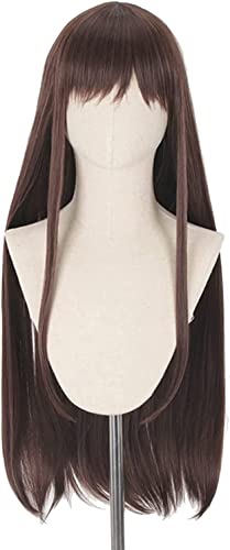 HOWGARI Wig Anime Cosplay Fruits Basket Tohru Cosplay-Perücke, Anime-Cosplay-Kostümzubehör, braune Lange Glatte Haarperücke for Mädchen, Damen von HOWGARI