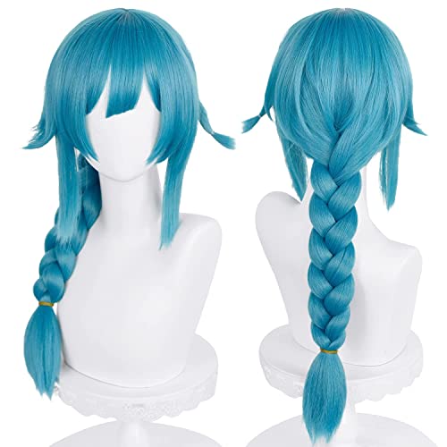 HOWGARI Wig Anime Cosplay Jinx Cosplay Blaue Perücke Cosplay for Frauen Lange Pre Braids Perücken mit Pony Kunsthaarperücken for Anime Cosplay Kostüm HOWGARI Wig Anime Cosplay Jinx Cosplay Blaue Perücke Cosplay for Frauen Lange Pre Braids Perücken mit Pony Kunsthaarperücken for Anime Cosplay Kostüm von HOWGARI