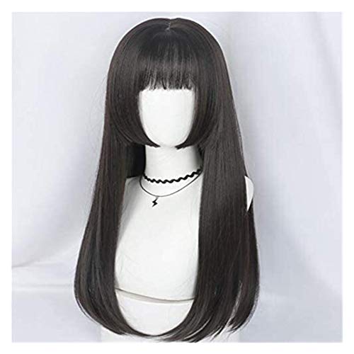 HOWGARI Wig Anime Cosplay Kakegurui Jabami Yumeko Schwarz Gerade Farbe Cosplay Perücke Rollenspiel Kunsthaarperücke 100cm KEEBON von HOWGARI