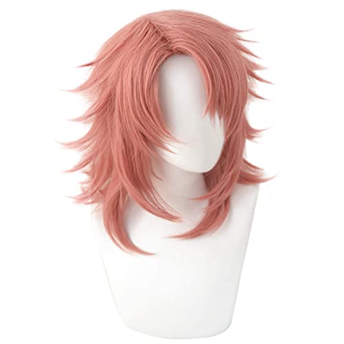 HOWGARI Wig Anime Cosplay Kimetsu no Yaiba Sabito Cosplay Perücke for Herren Halloween Kostüm (Pink) von HOWGARI