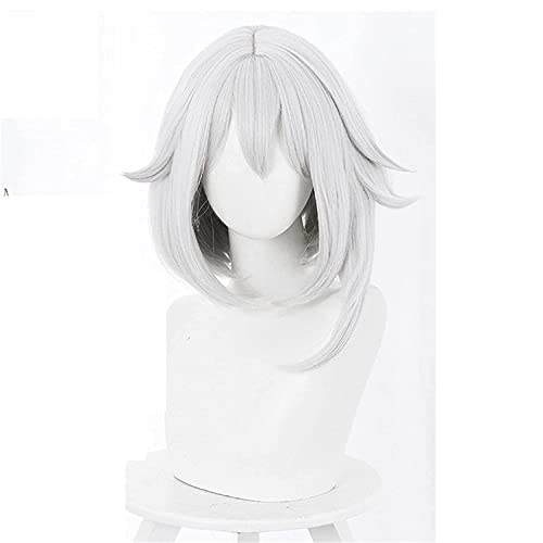 HOWGARI Wig Anime Cosplay Spiel Genshin Impact Cosplay Perücke Diluc Razor Paimon EULA Keqing Figuren Männer Frauen Haar Perücken Halloween Kostüm Party Requisiten (Paimon) von HOWGARI
