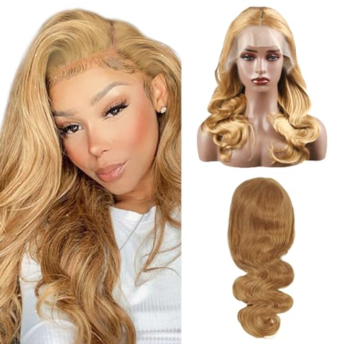 Hxxcoup Perücke Blonde Human Hair Wig Lace Wig Perücke Damen 13x1 T Part Wig Perücke Damen Echthaar Blonde Wig Menschenhaar Perücken with Baby Hair Swiss Lace Brazilian Remy Hair 24 Zoll von HOWGARI