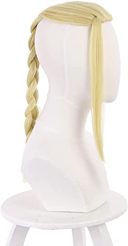 SEIZIS Wig Anime Cosplay 2021 Anime Tokyo Revengers Draken Cosplay Perücke Goldene Haare Lange Braid Bangs Ryuguuji Ken Wigs + Perücke Cap + Tatoo Aufkleber von HOWGARI
