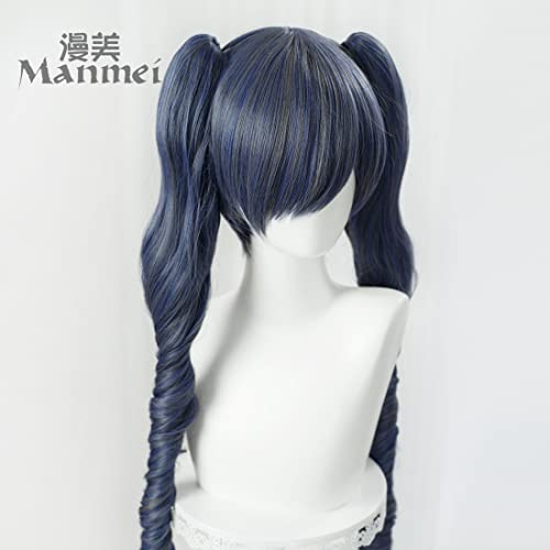 SEIZIS Wig Anime Cosplay Charles Vandomhain blau-graue Melange Perücke Shire Damen (Haarnetz senden) von HOWGARI